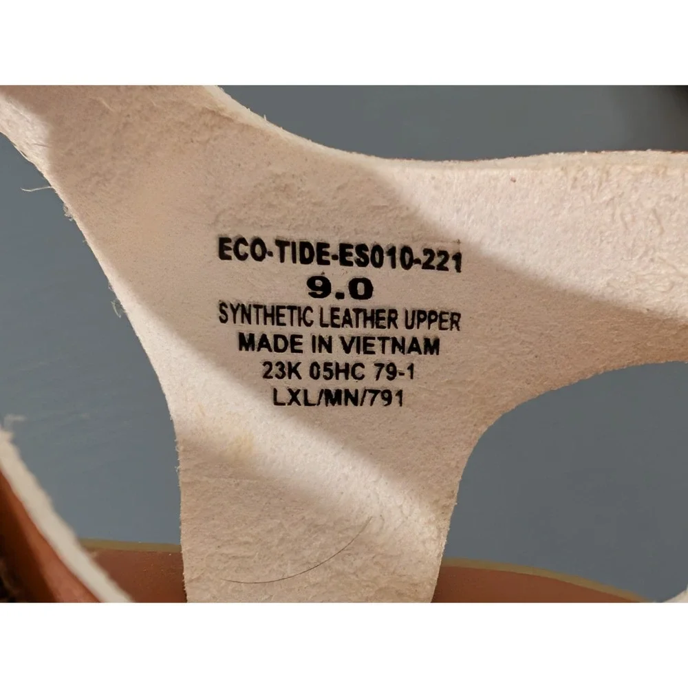 Footmates Eco Tide Tan Leather Sandals Toddler Size 9 Water Friendly ES010-221